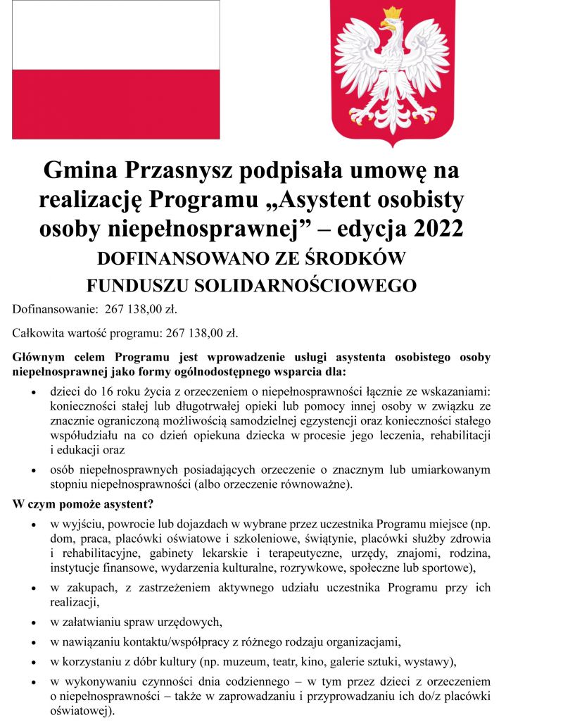 informacja o dotacji