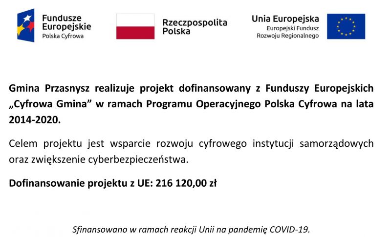 Informacja na stronę -Cyfrowa Gmina