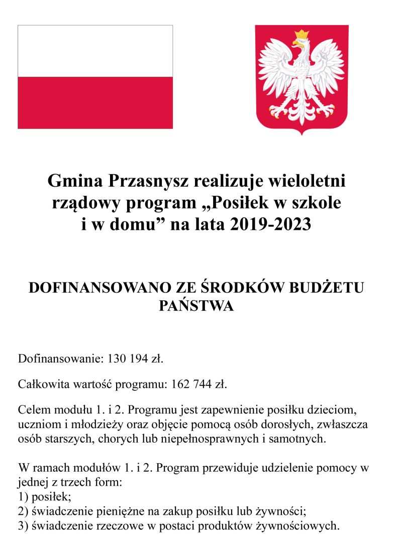 informacja na stronę