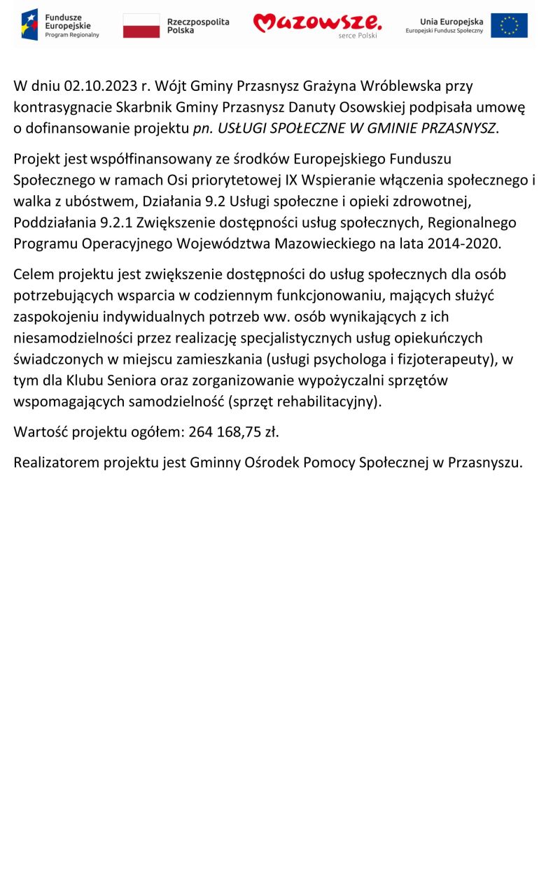 usługi społeczne w gminie